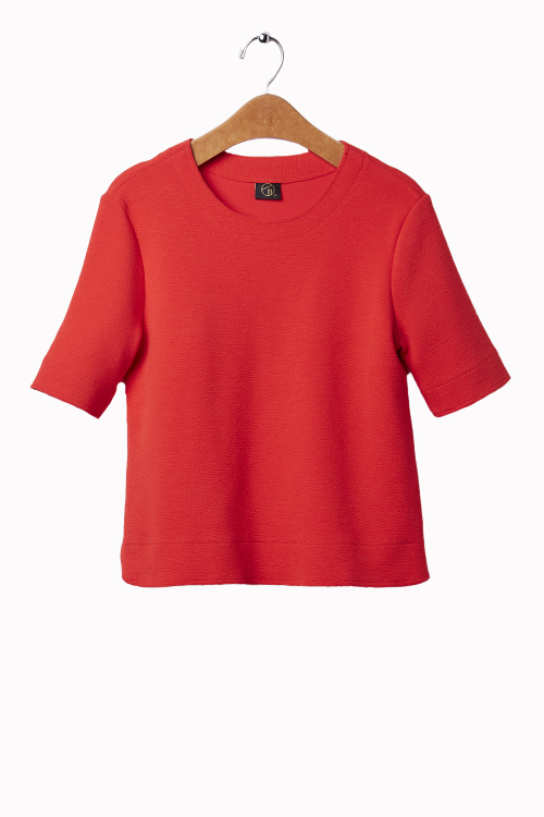 Fit — Blusa Bouclê Manga Curta
