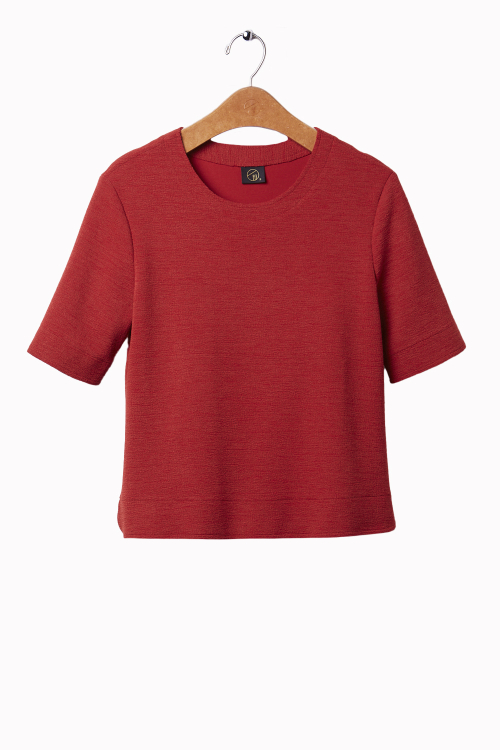 Fit — Blusa Bouclê Manga Curta