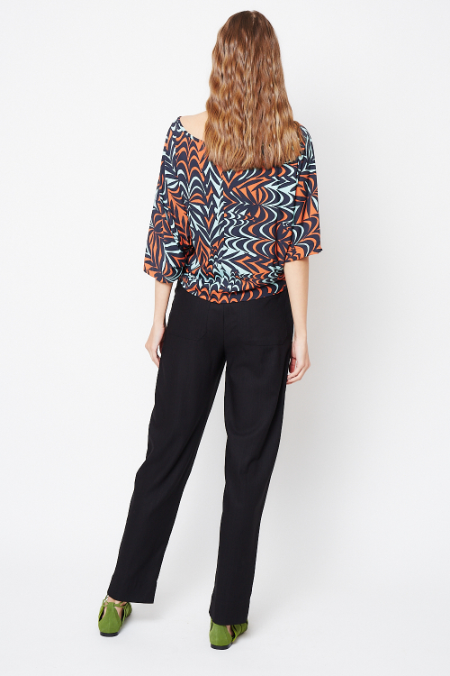 Fit — Blusa Jersey Estampa Ondas