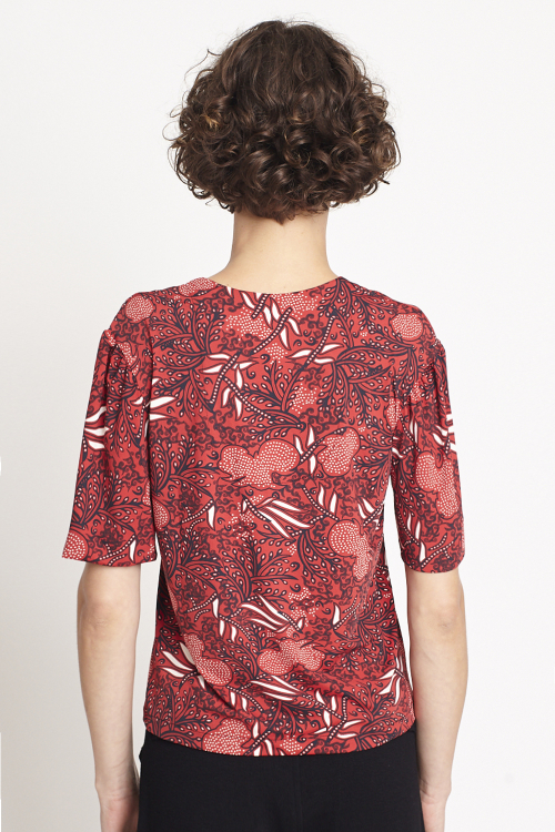 Fit — Blusa Jersey Estampa Renda Manga Ampla