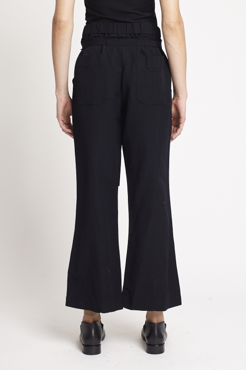 Fit — Calça Modal Com Linho Cós Elástico