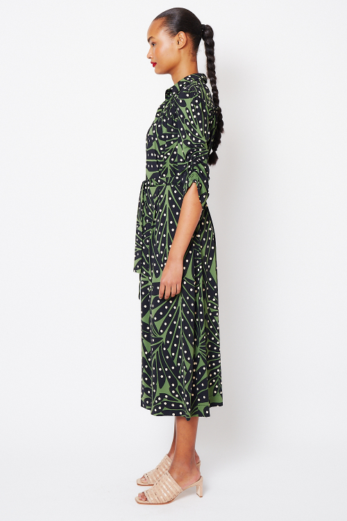 Fit — Vestido Jersey Estampa Leque Soltinho