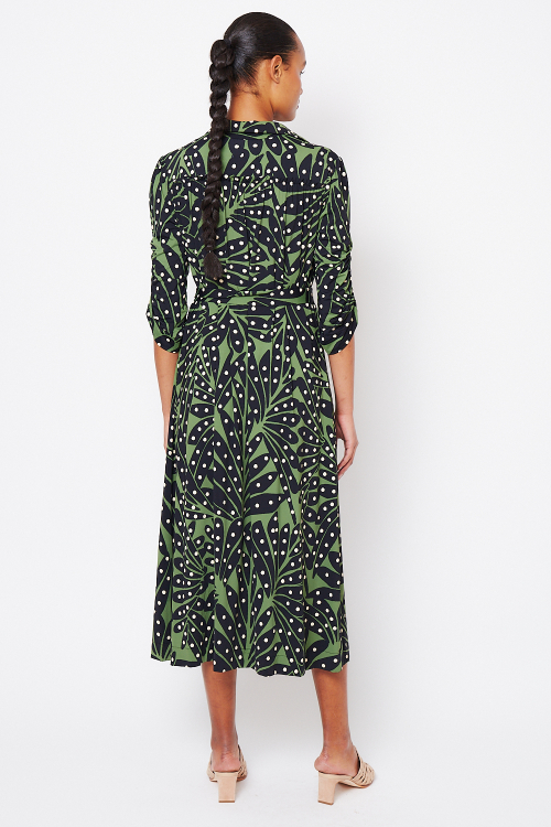 Fit — Vestido Jersey Estampa Leque Soltinho