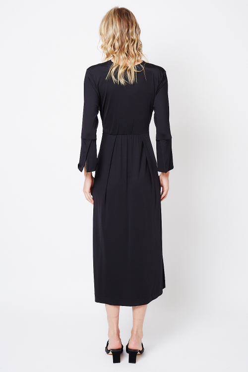 Fit — Vestido New Jersey Detalhe Manga