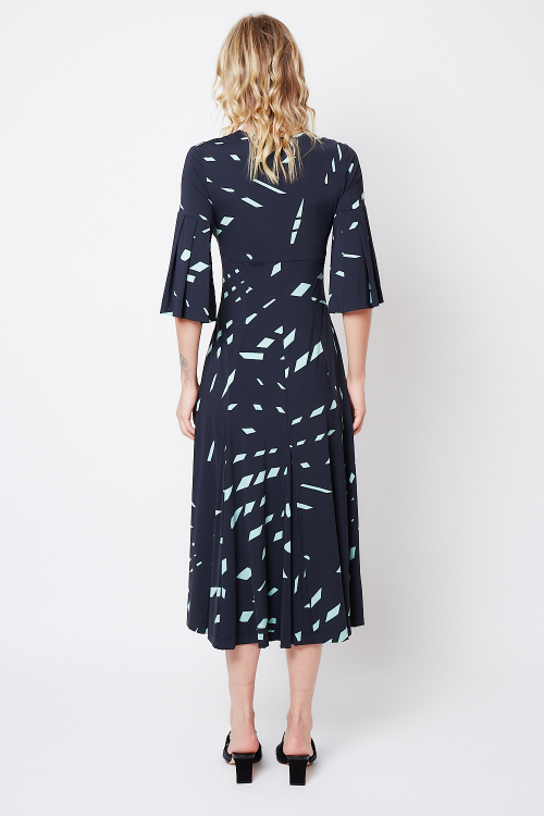 Fit — Vestido Jersey Estampa Luzes Decote Em X
