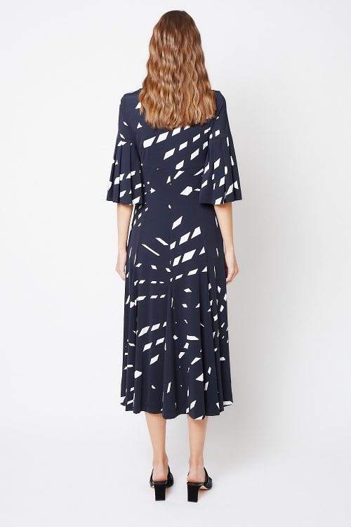 Fit — Vestido Jersey Estampa Luzes Decote Em X
