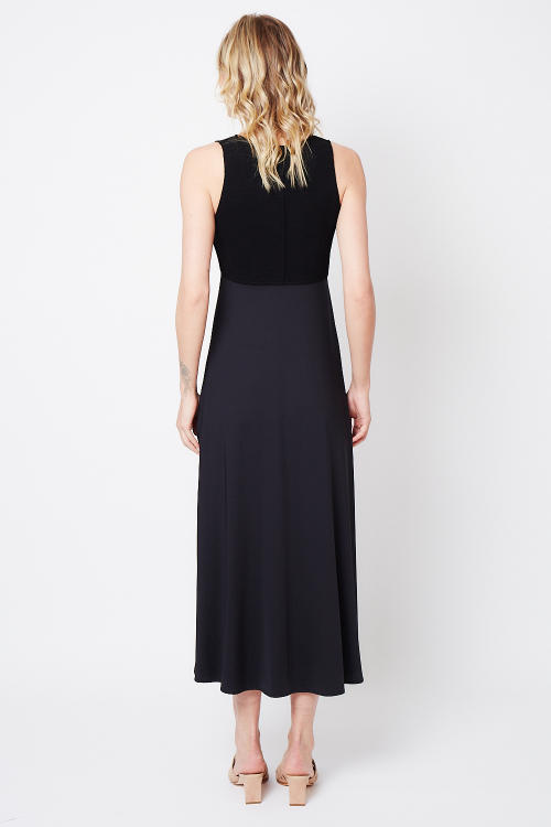 Fit — Vestido New Jersey Midi Com Bouclê Amplo