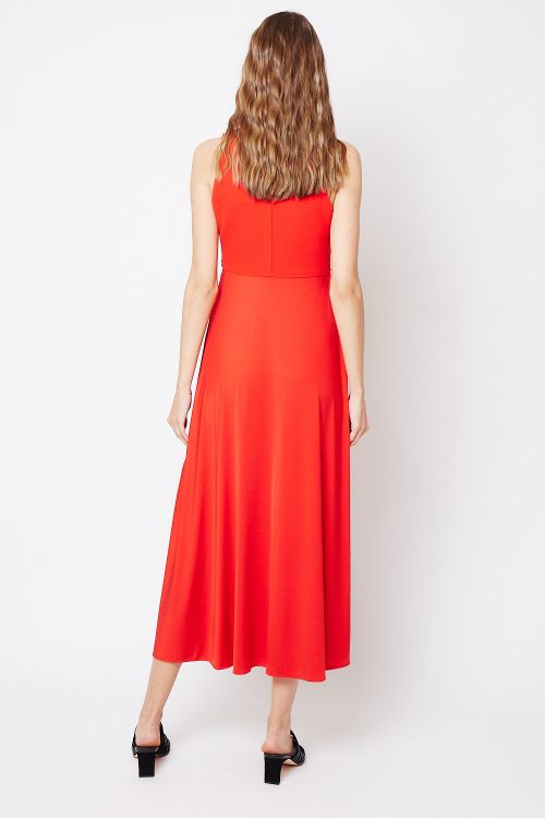 Fit — Vestido New Jersey Midi Com Bouclê Amplo