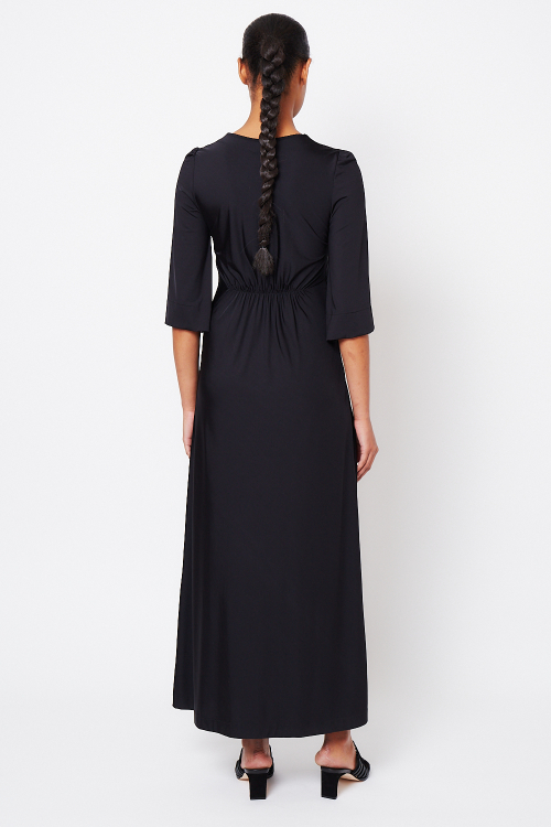 Fit — Vestido New Jersey Longo Com Cordão
