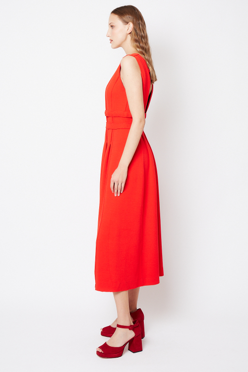 Fit — Vestido Bouclê Entrelaçado Sem Mangas