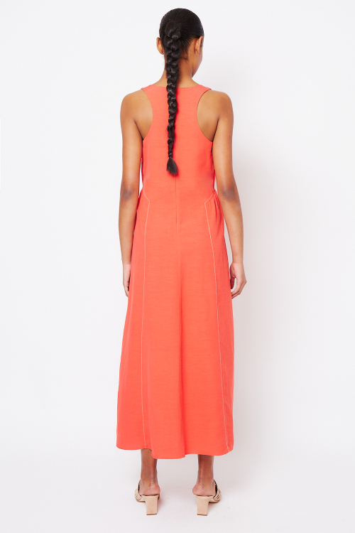Fit — Vestido Modal Com Linho Detalhe Na Lateral