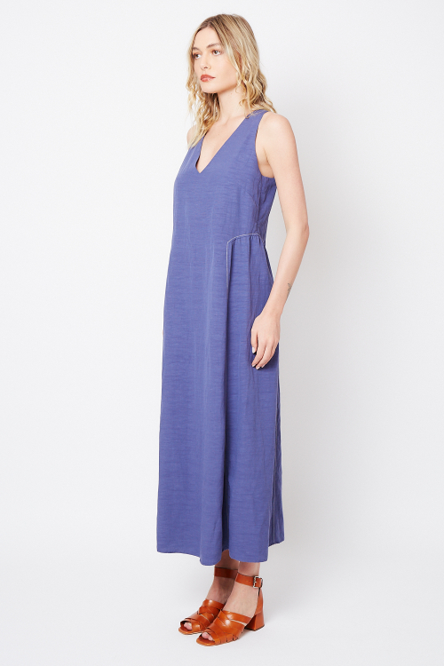 Fit — Vestido Modal Com Linho Detalhe Na Lateral