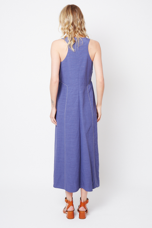 Fit — Vestido Modal Com Linho Detalhe Na Lateral