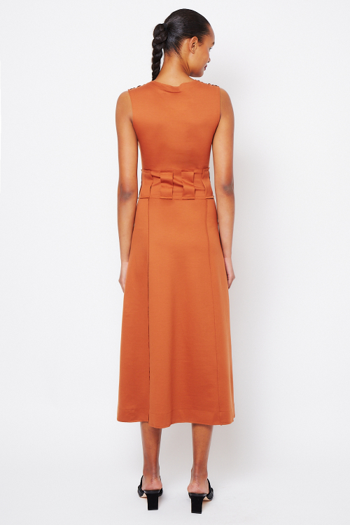 Fit — Vestido Duplo Leve Pregas Pala