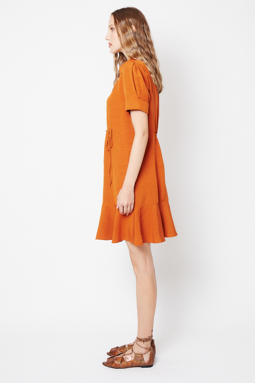 Fit — Vestido Modal Com Linho Cintura Regulável