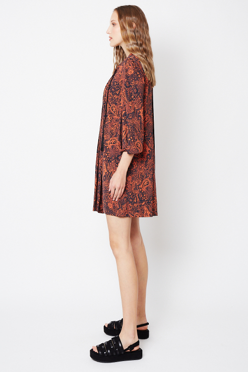 Fit — Vestido Jersey Estampa Caxemira