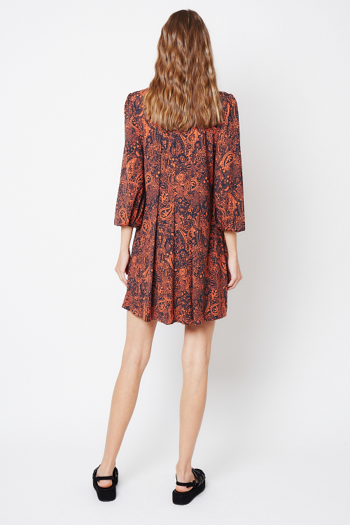 Fit — Vestido Jersey Estampa Caxemira