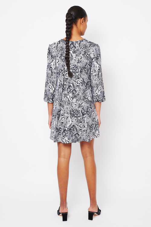 Fit — Vestido Jersey Estampa Caxemira