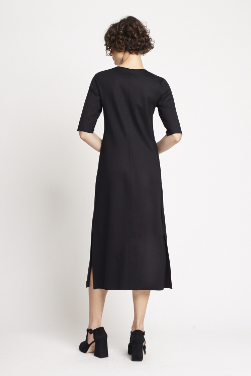 Fit — Vestido Duplo Leve Decote Assimétrico