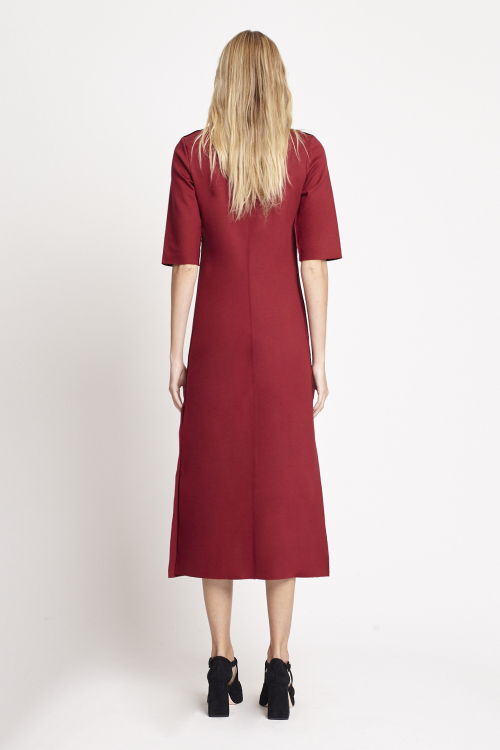 Fit — Vestido Duplo Leve Decote Assimétrico