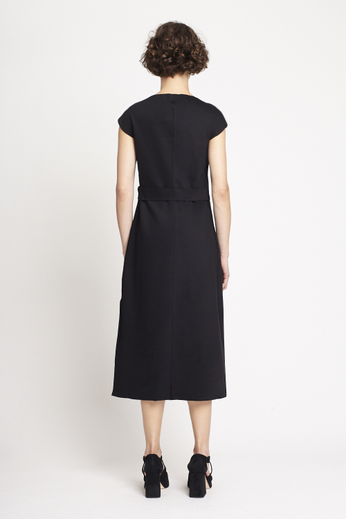 Fit — Vestido Duplo Leve Transpassado Com Fenda