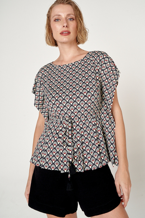 Fit — Blusa Jersey Estampa Florada
