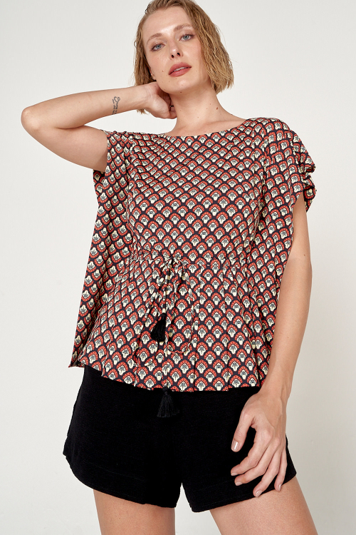 Fit — Blusa Jersey Estampa Florada