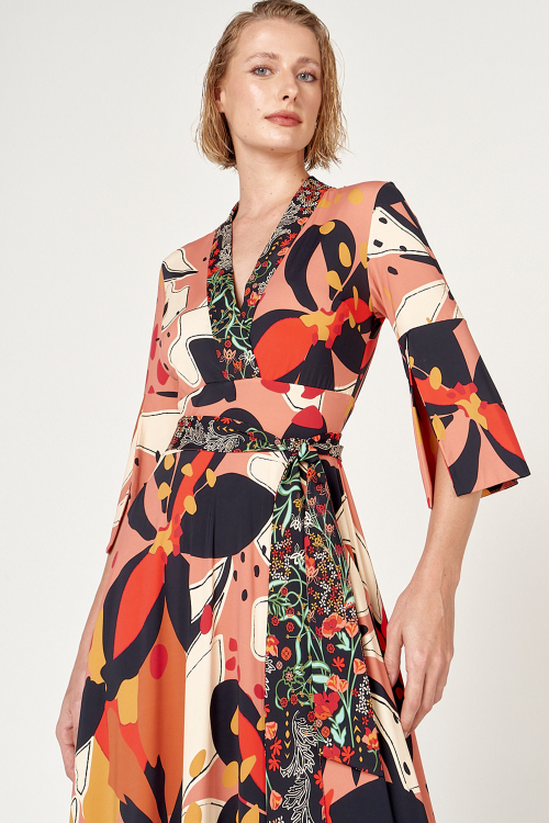 Fit — Vestido Jersey Est Astromélia Com Est Bosque