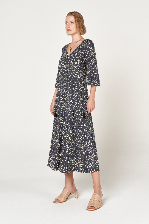 Fit — Vestido Jersey Est Floresta Com Cordão