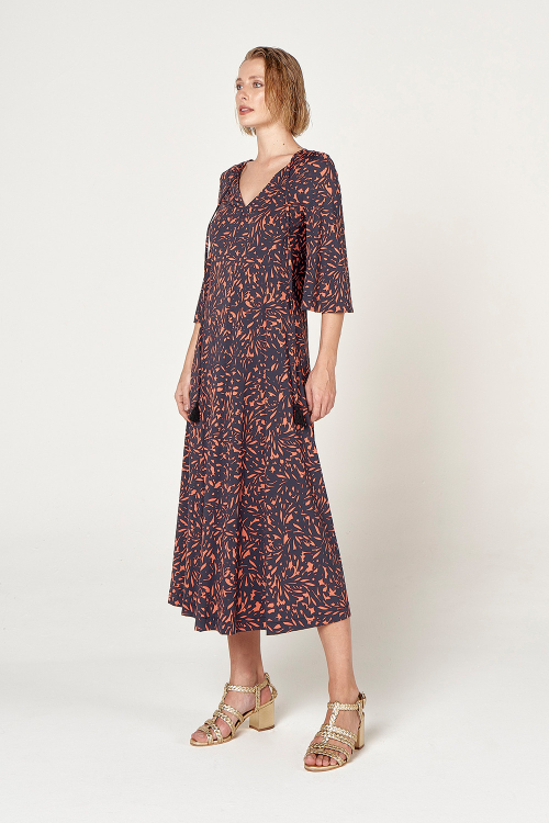 Fit — Vestido Jersey Est Floresta Com Cordão