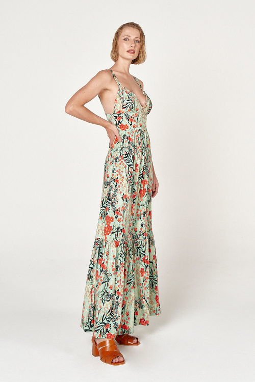 Fit — Vestido Jersey Estampa Bosque Alcinha