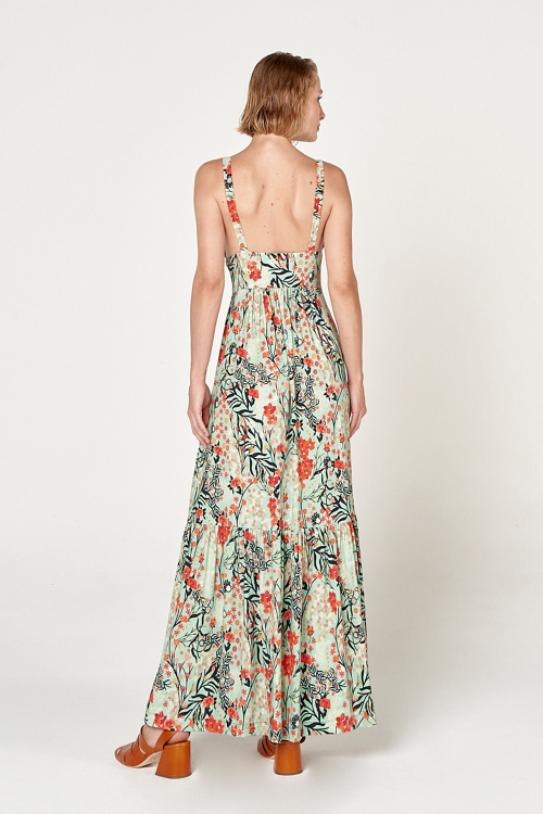 Fit — Vestido Jersey Estampa Bosque Alcinha