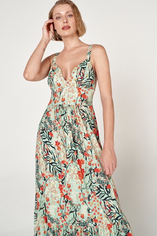 Fit — Vestido Jersey Estampa Bosque Alcinha