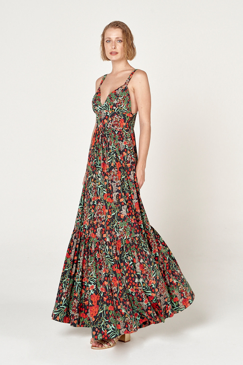 Fit — Vestido Jersey Estampa Bosque Alcinha