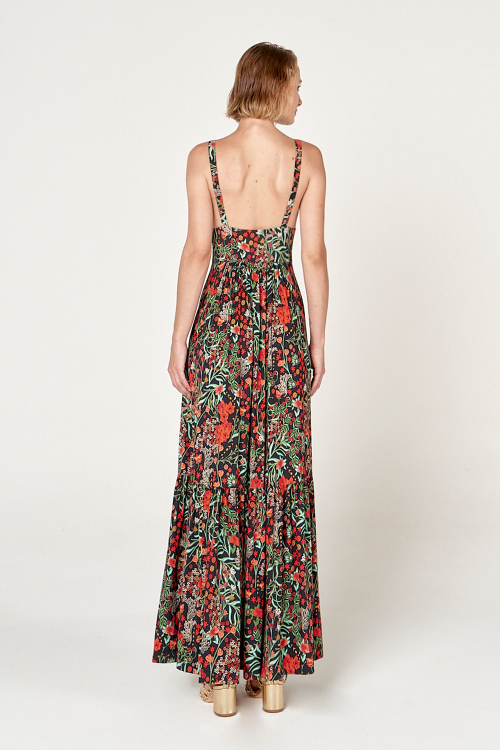 Fit — Vestido Jersey Estampa Bosque Alcinha