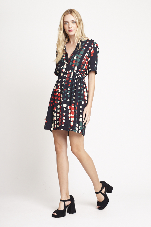 Fit — Vestido Viscose Plana Leve Est Semente Macro