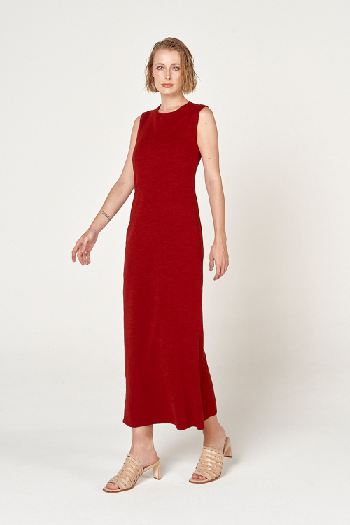 Fit — Vestido Bouclê Decote Gotas Costas Midi