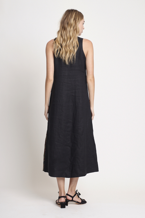 Fit — Vestido Linho Com Bordado Yni