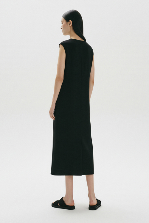 Fit — Vestido Malha Dupla Leve Silk Grafismo De Palha