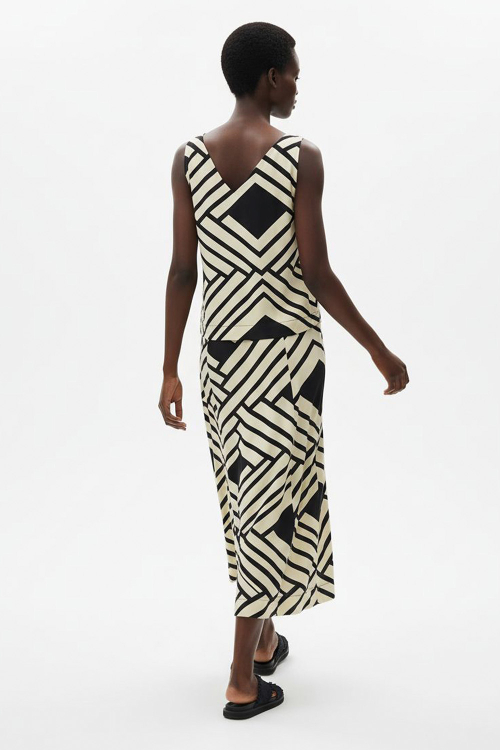 Fit — Vestido Jersey Estampa Grafismo De Palha