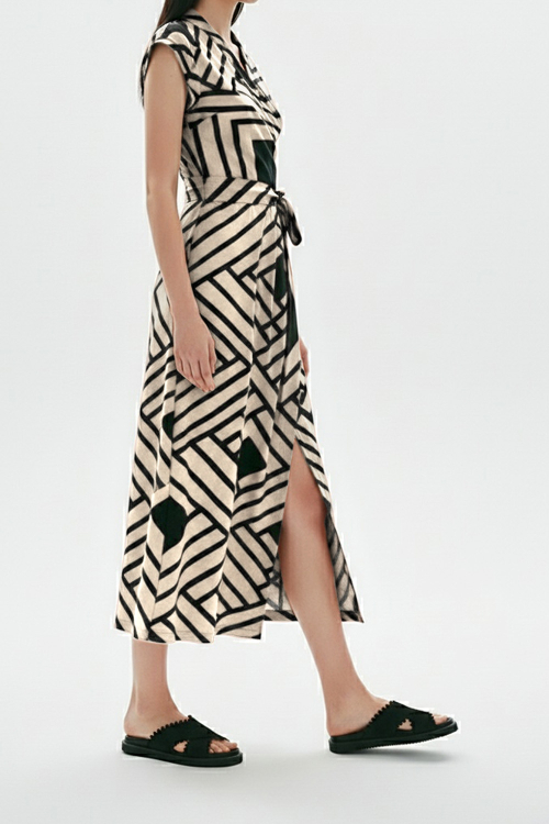 Fit — Vestido Jersey Est Grafismo De Palha Cachecouer