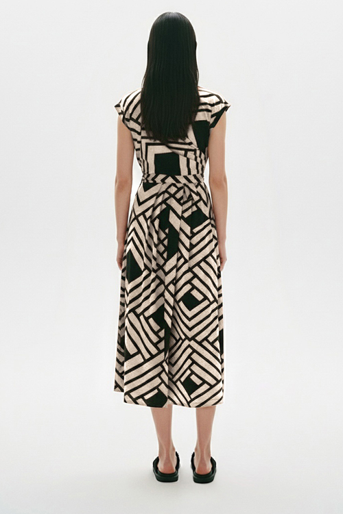 Fit — Vestido Jersey Est Grafismo De Palha Cachecouer