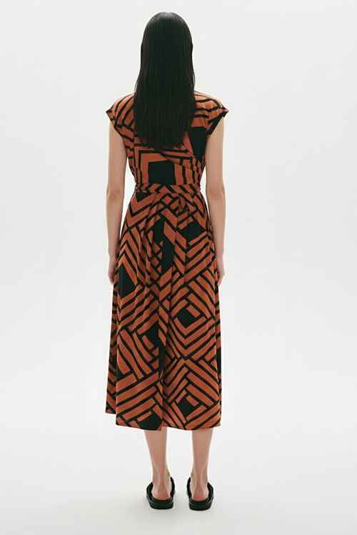 Fit — Vestido Jersey Est Grafismo De Palha Cachecouer