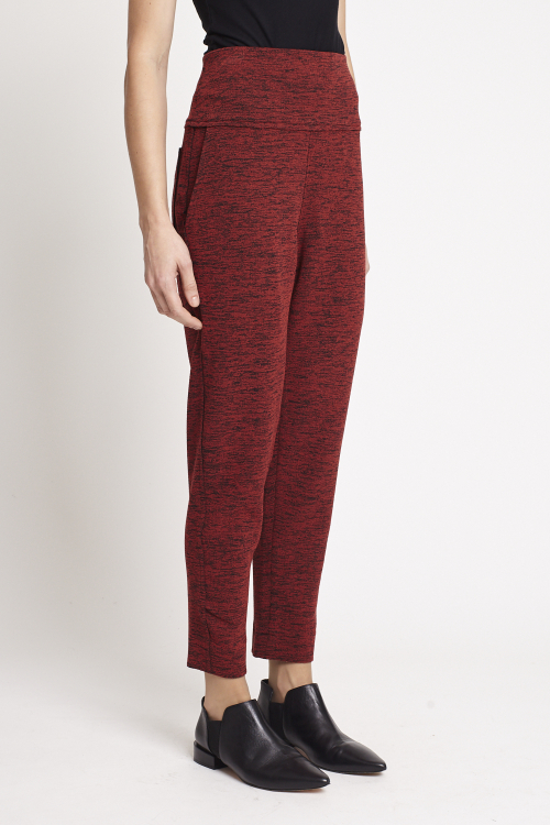 Fit — Calça Bouclê Mescla Cintura Alta