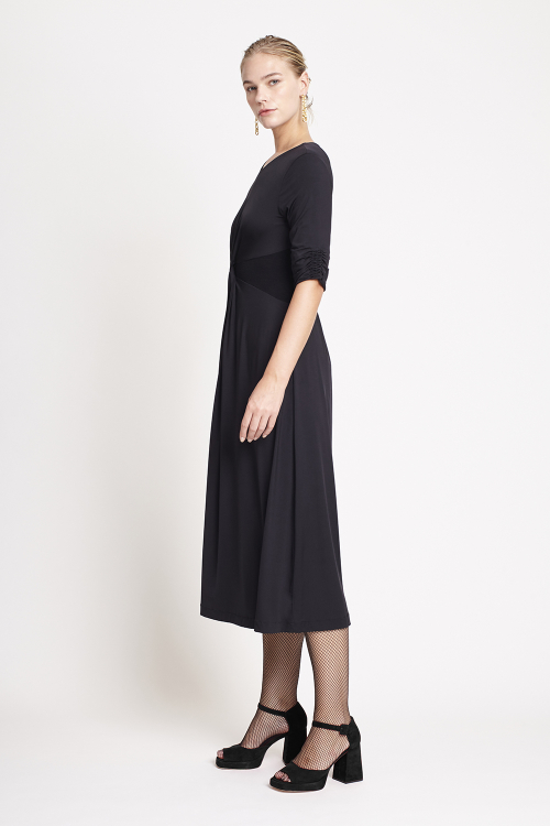 Fit — Vestido New Jersey Com Bouclê