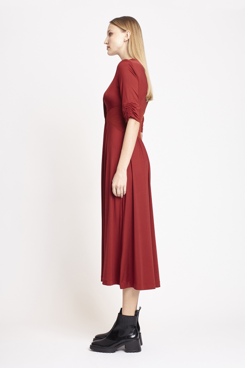 Fit — Vestido New Jersey Com Bouclê