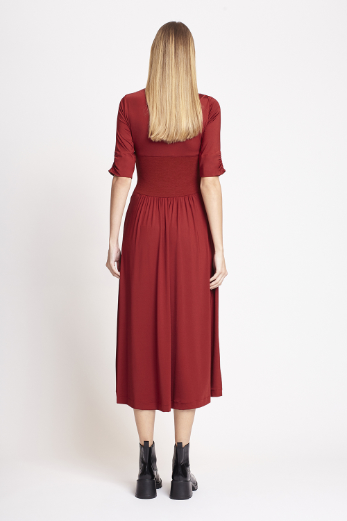 Fit — Vestido New Jersey Com Bouclê