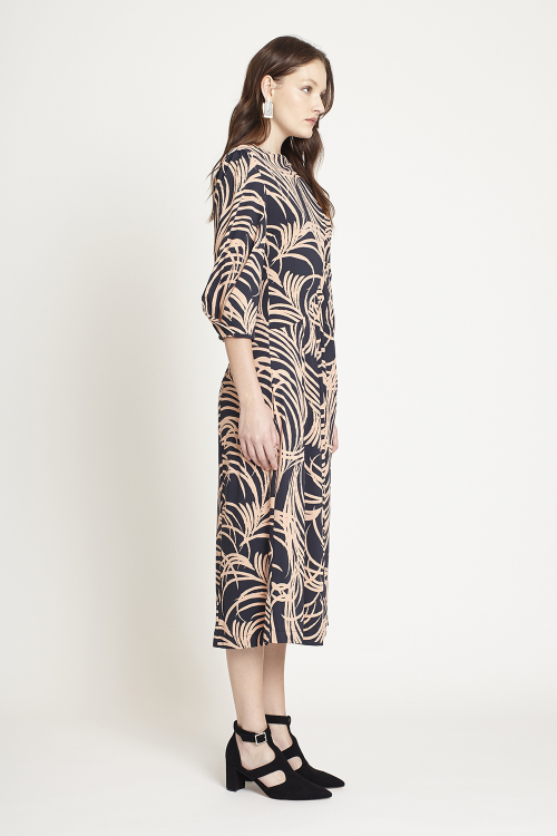 Fit — Vestido Jersey Plumas