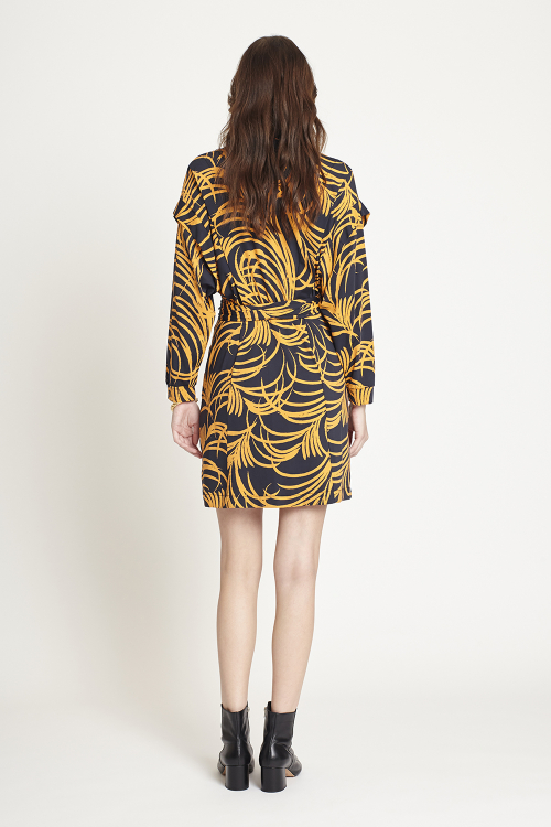 Fit — Vestido Jersey Plumas