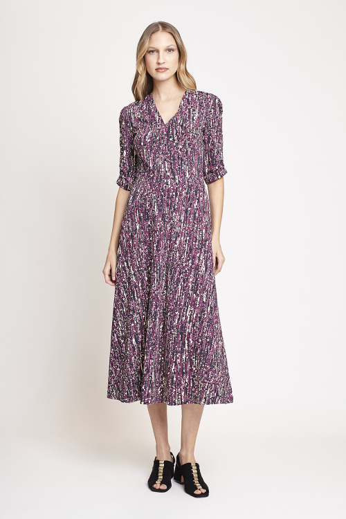 vestido jersey textura vertical